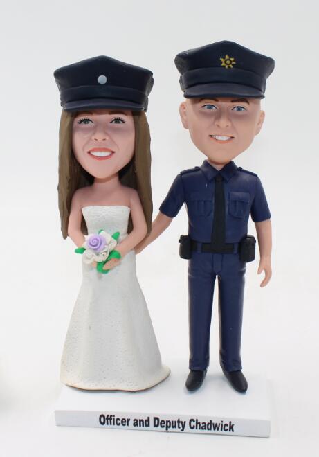 Custom policeman wedding cake topper made to order